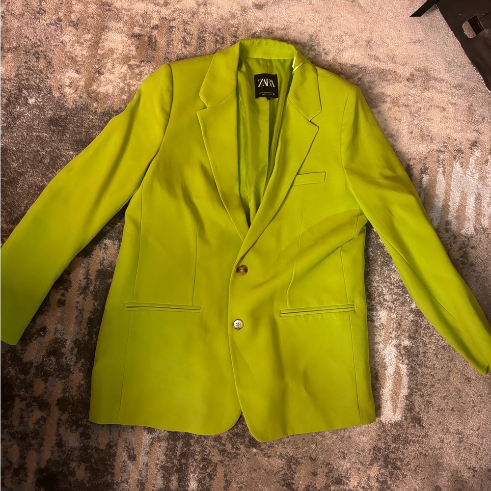 Zara Bright Lime Blazer